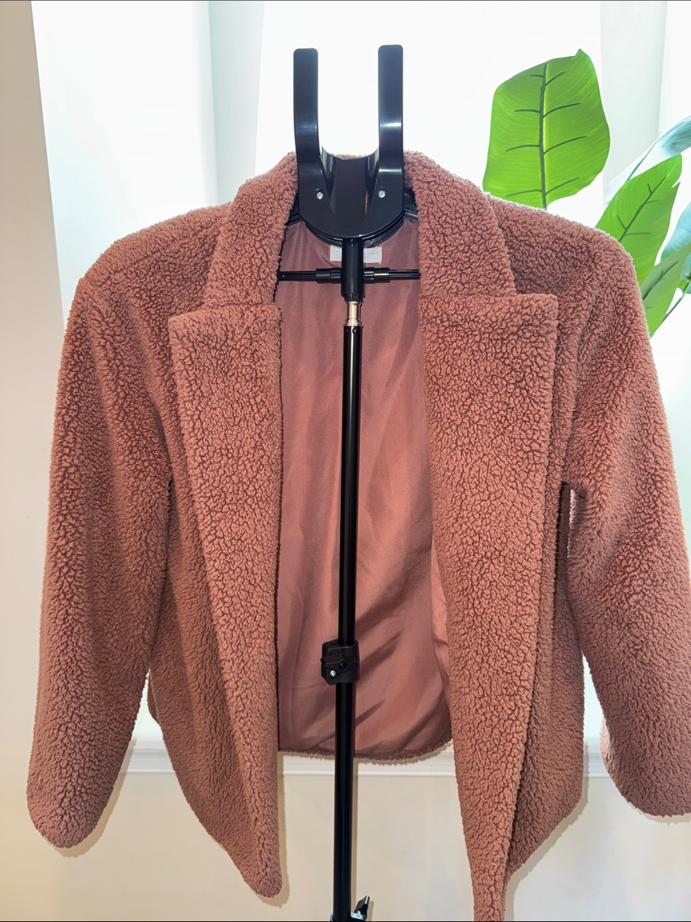 14th & Union Plush Teddy Jacket - Dusty Mauve